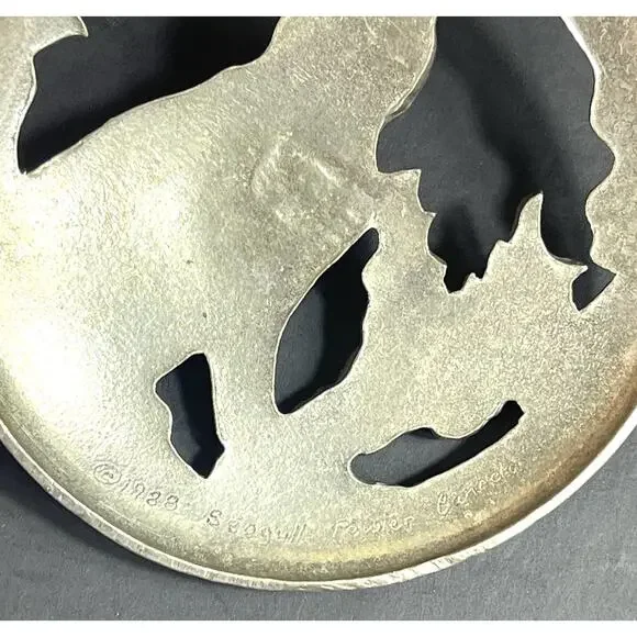 Vintage Seagull Potpourri Jar Lid Pewter Cat/flowers 1988, Canada - Picture 5 of 8